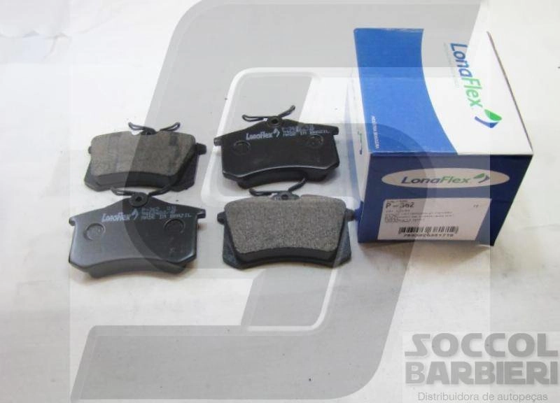 PASTILHA FREIO RODA TRASEIRA VW EOS 06/10 GOLF 99/18 JETTA 16/20 NIVUS 20/22 SAVEIRO 14/22 VIRTUS