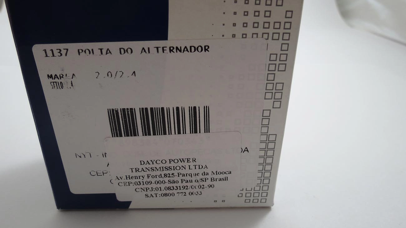 POLIA CORREIA ALTERNADOR FIAT MAREA/STILO 2.0/2.4 - 10.30X80.40X24.00MM