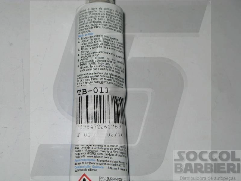 SILICONE TEKBOND TRANSPARENTE NEUTRO 50GRS