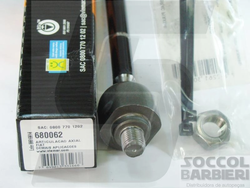 ARTICULAÇÃO/BARRA AXIAL DIREÇÃO MECÂNICA M14X1,5 DM GM CORSA 94/ CLASSIC/PICK-UP 99/ CELTA/ NOVA MONTANA 11/21