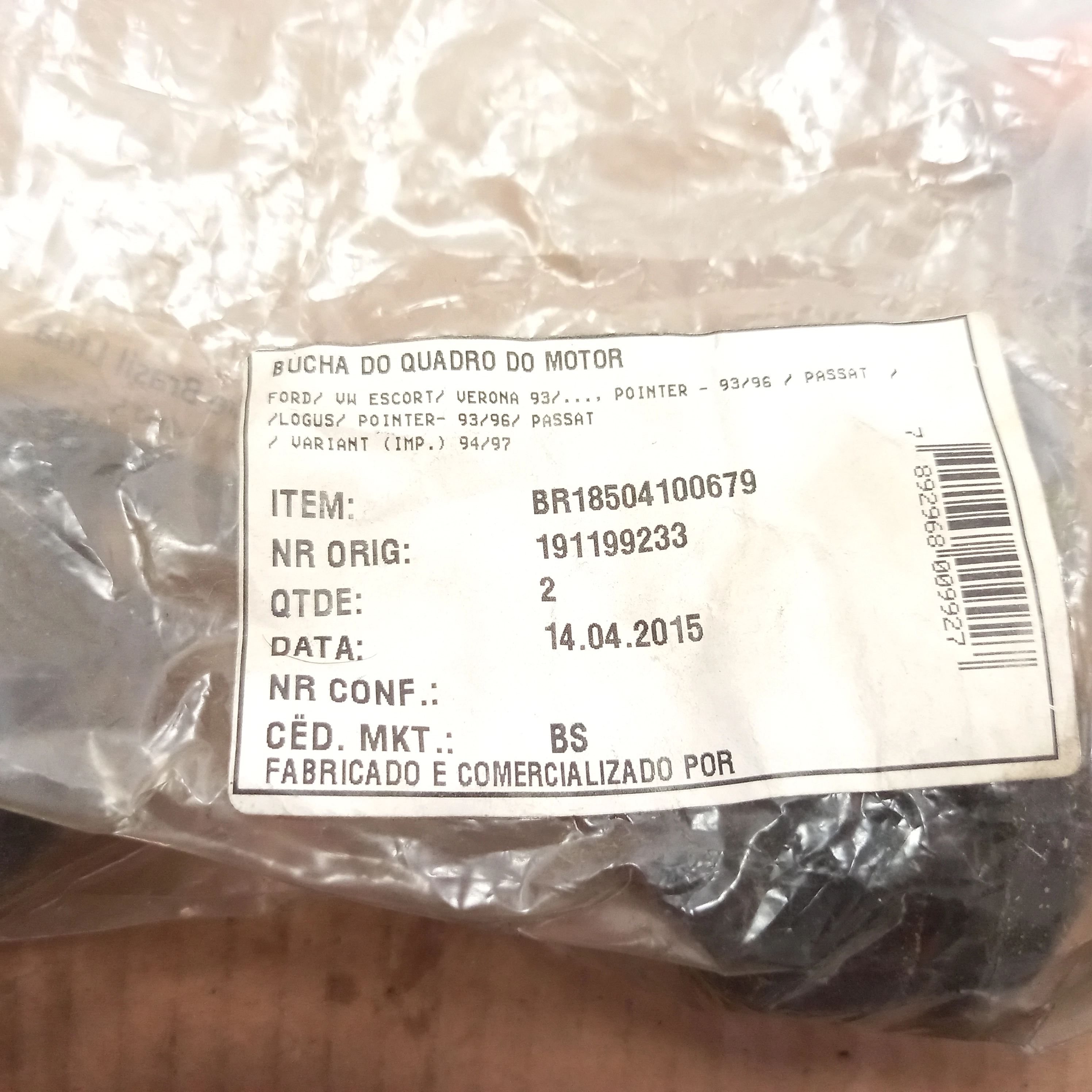 BUCHA SUSPENSAO VW LOGUS/POINTER - PASSAT 94/97 - QUADRO