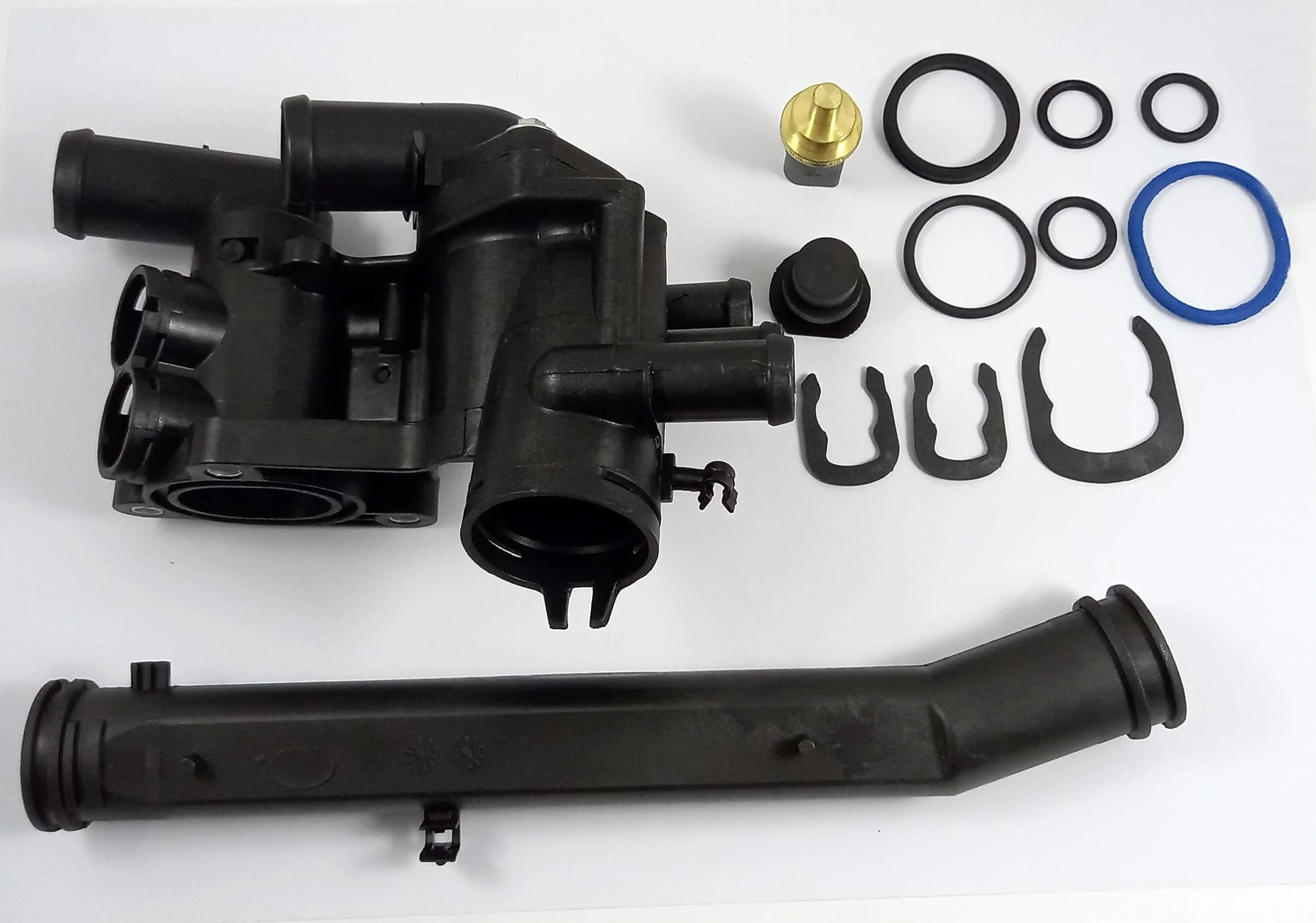 KIT CARCAÇA ÁGUA COMPLETA SENSOR CINZA VW FOX 03/08 GOL/PARATI/SAVEIRO 02/ KOMBI 06/ - GOLF 99/