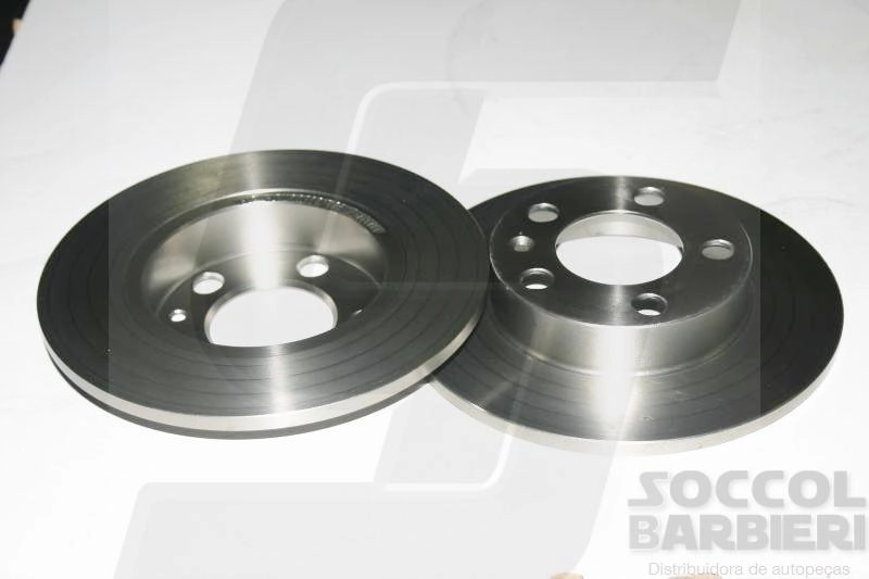 DISCO FREIO TRASEIRO SÓLIDO 232MM 5 FUROS VW GOLF/BORA/NEW BEETLE 98/ POLO 02/ AUDI A3 1.6/1.8/1.8T SOLIDO