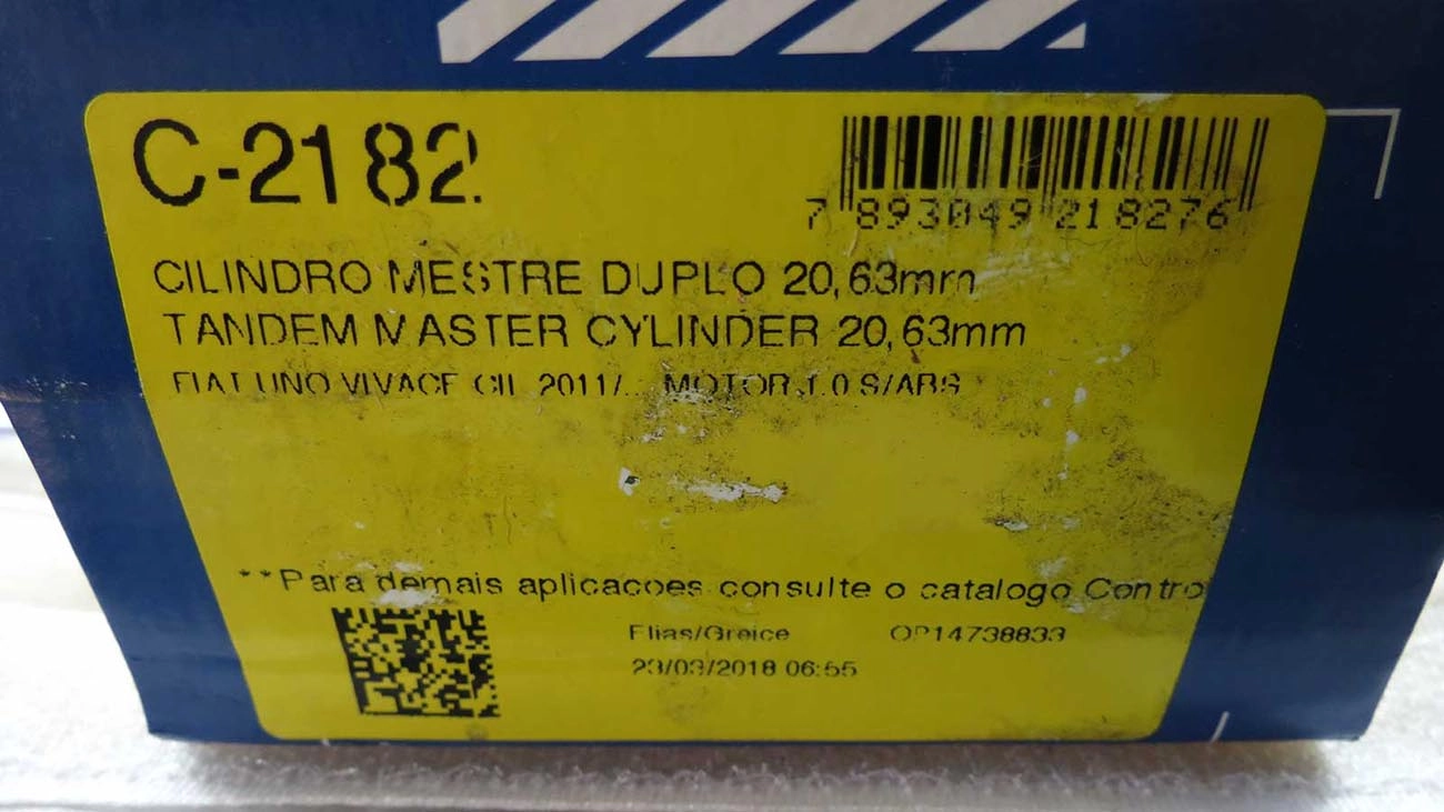 CILINDRO MESTRE FREIO SEM ABS FIAT NOVO UNO 2011/
