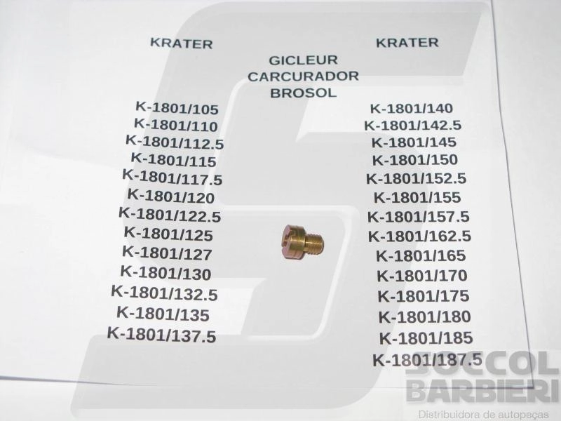 GICLEUR CARBURADOR 130 BROSOL
