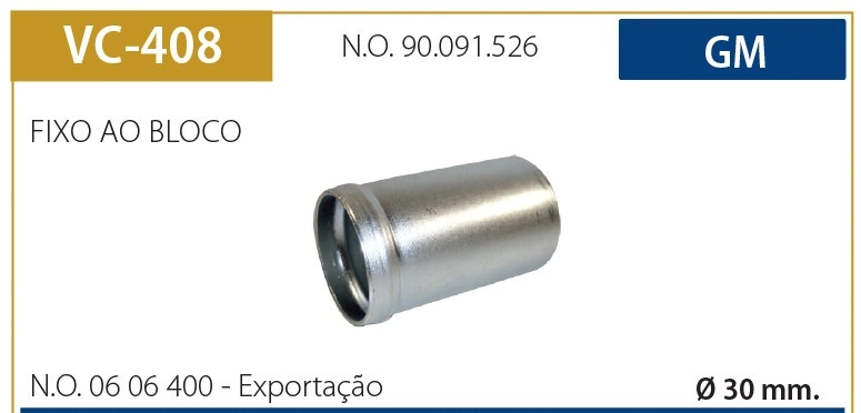 TUBO CURTO AGUA GM CORSA/CELTA 94/06 - AGILE 09/ - NOVO CORSA/MERIVA/ASTRA 1.8 - 27X30X53MM