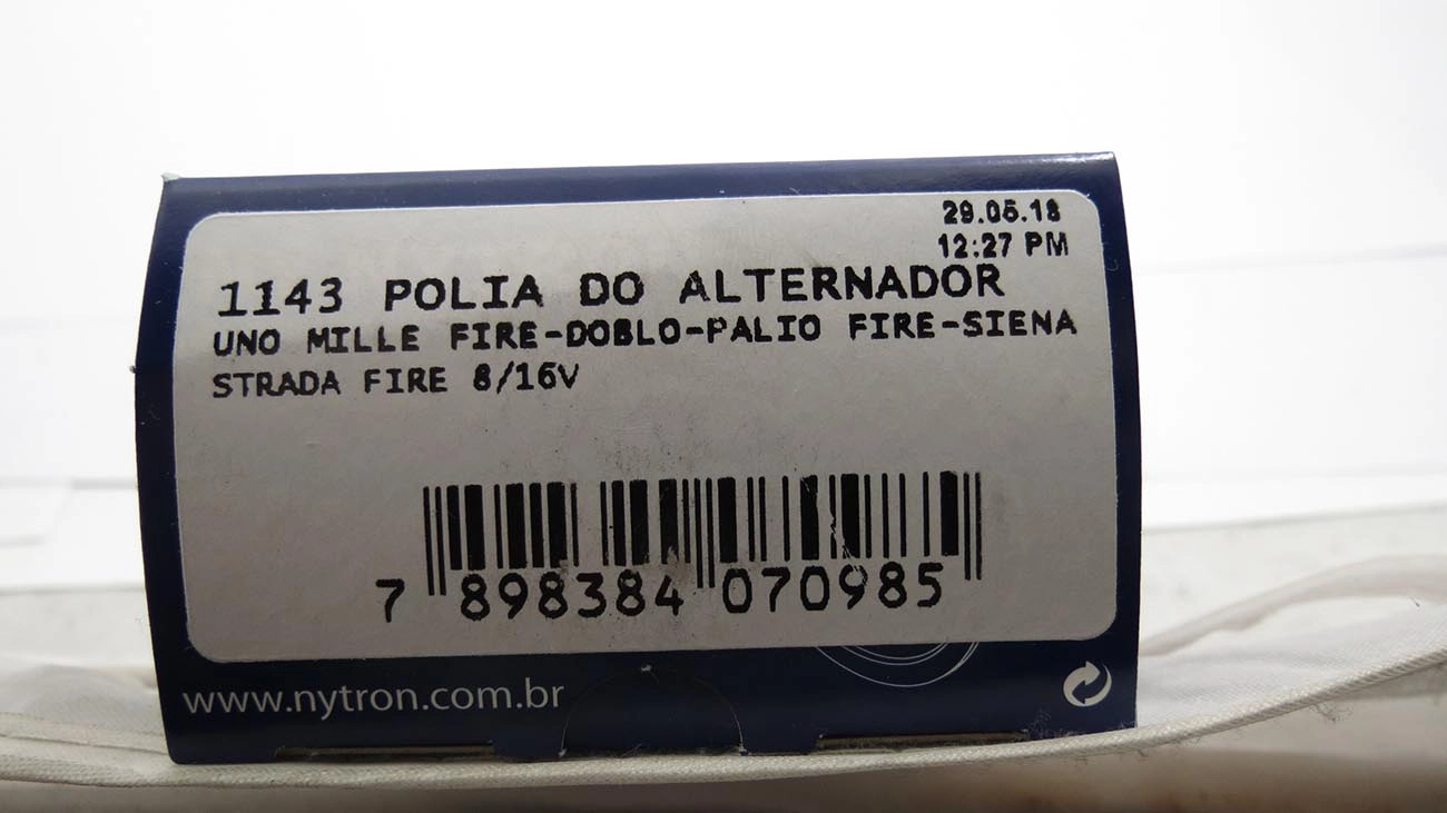 POLIA TENSOR CORREIA ALTERNADOR/TENSIONADOR AUXILIAR ACESSÓRIOS MOTOR 17X65X23MM FIAT PALIO/SIENA/STRADA/DOBLO FIRE/EVO 8/16V COM AR DIREÇÃO HIDRÁULICA