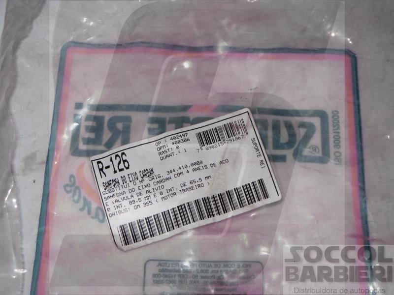 SANFONA EIXO CARDAN MB OM-355 C/MOTOR TRASEIRO