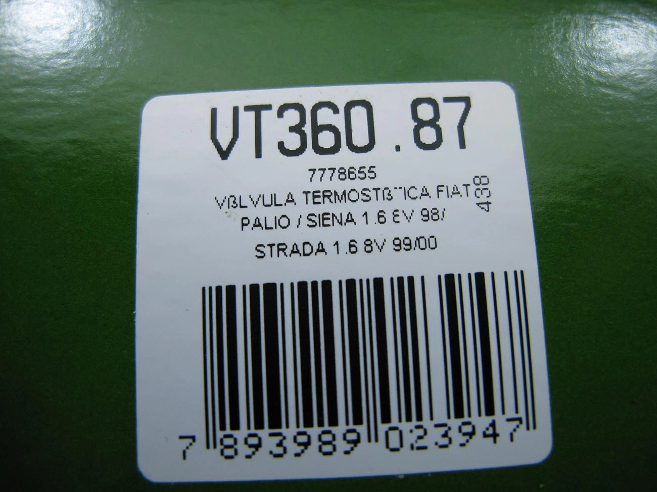 VÁLVULA TERMOSTÁTICA COM CARCAÇA SÉRIE OURO GASOLINA VALVULA TERMOSTATICA SERIE FIAT PALIO/SIENA/STRADA 1.6 8V 96/2000