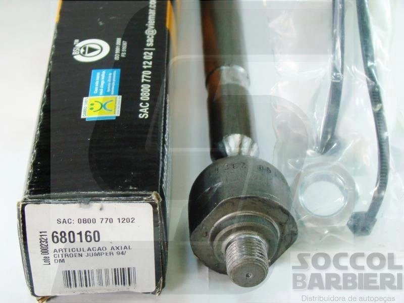 ARTICULAÇÃO/BARRA AXIAL M16X1,5 DIREÇÃO MECÂNICA CITROEN JUMPER 94/17 - FIAT DUCATO 94/02