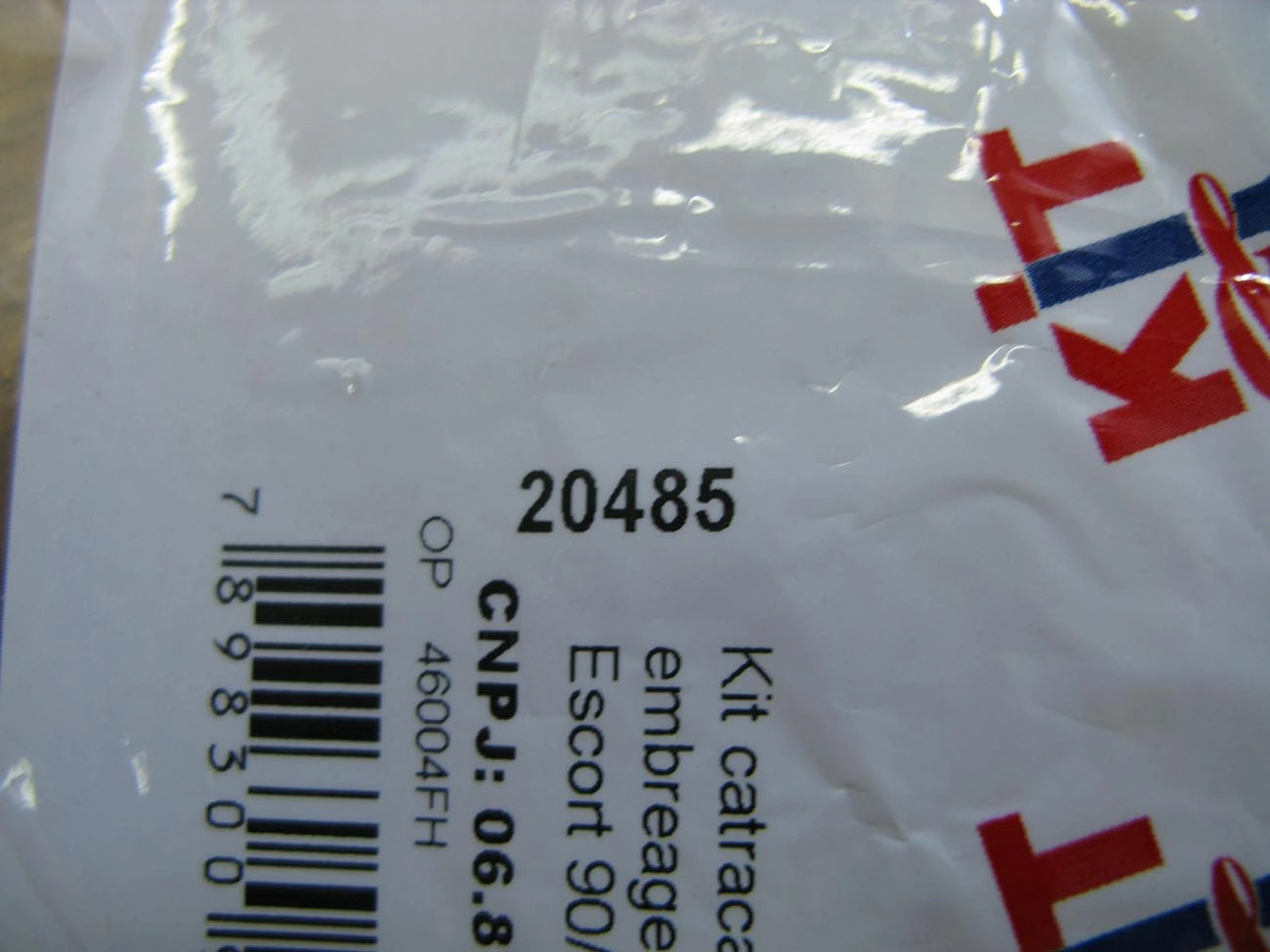 KIT CATRACA EMBREAGEM ESCORT/VERONA 93/96 EUROPEU