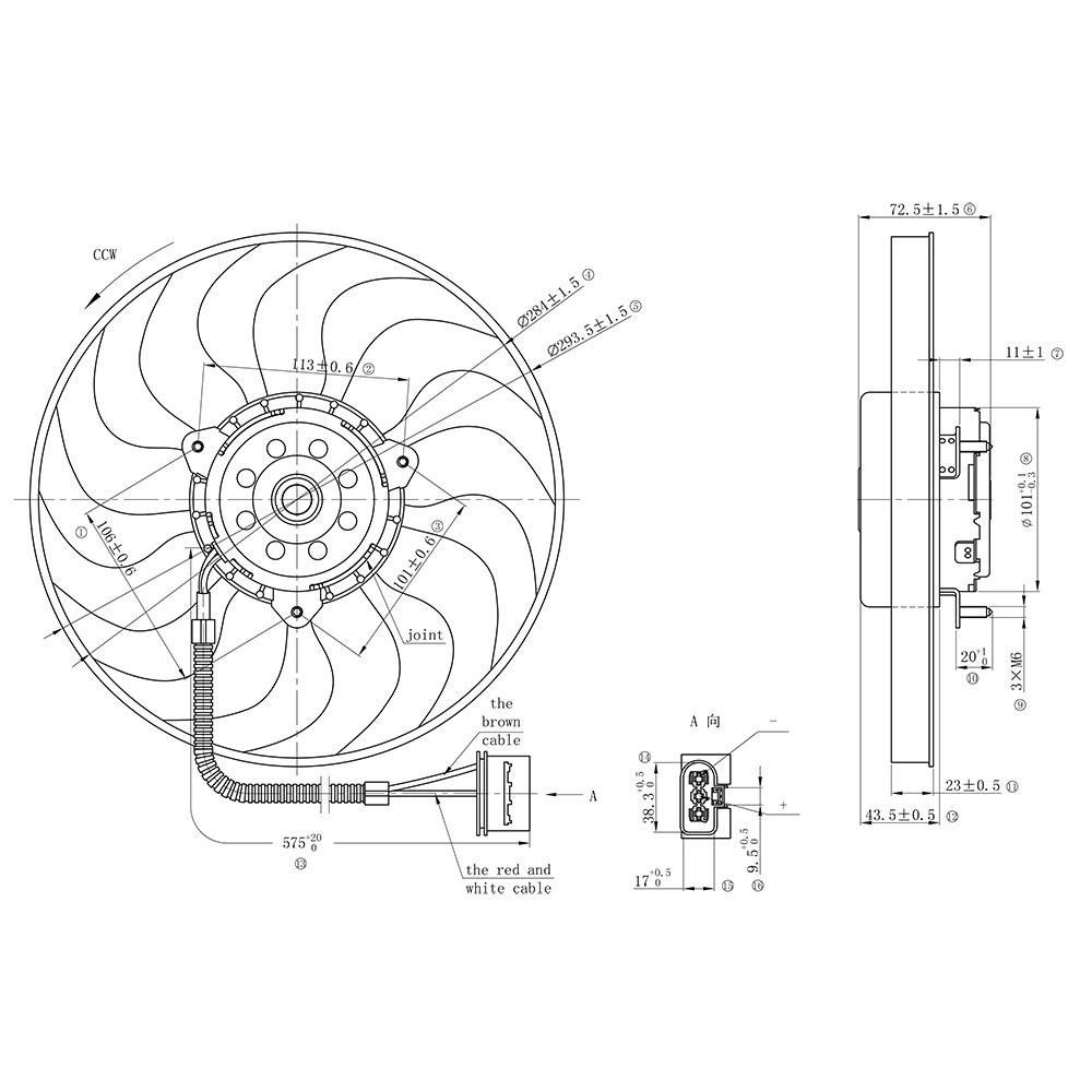 ELETROVENTILADOR VW CROSS FOX/FOX/POLO 1.0/1.6 2002/2006 - SEAT CORDOBA 02/ - IBIZA 1.2003/2009