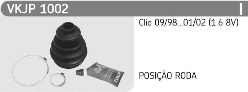 KIT REPARO HOMOCINÉTICA LADO RODA RENAULT CLIO 1.6 8V 98/02 - HONDA FIT 1.4/1.5 03/08 - 20X78X103MM