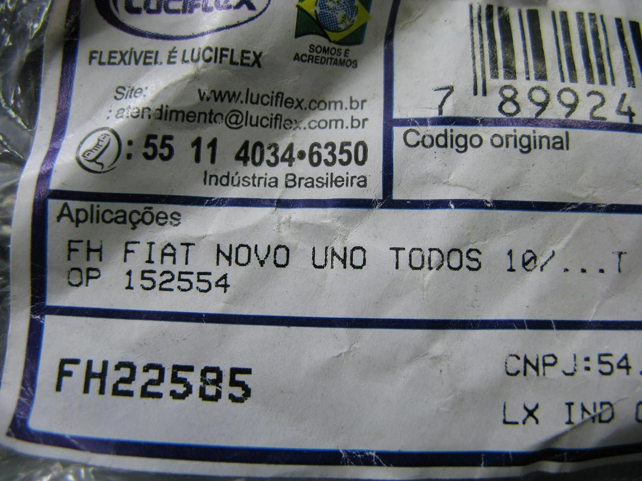 FLEXIVEL FREIO FIAT NOVO UNO 2010/ - TRASEIRO