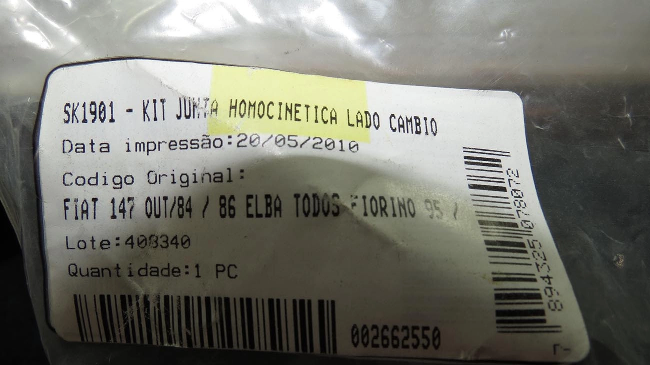 KIT REPARO HOMOCINÉTICA LADO CÂMBIO FIAT 147/UNO/PREMIO/ELBA/FIORINO 86/90 - 21X74X83MM