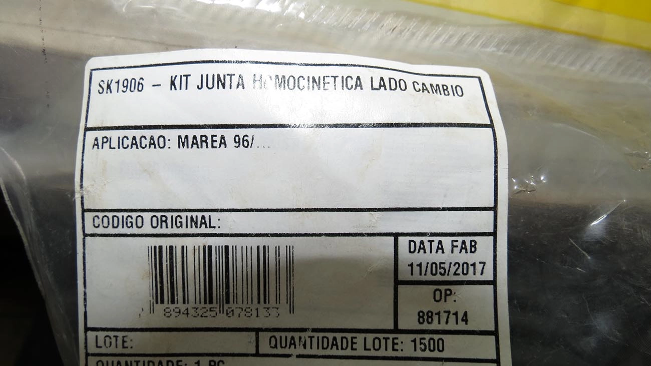 KIT REPARO HOMOCINÉTICA LADO CÂMBIO  FIAT UNO/PREMIO/ELBA/FIORINO/MOBI 96/ - PALIO/TIPO/BRAVA