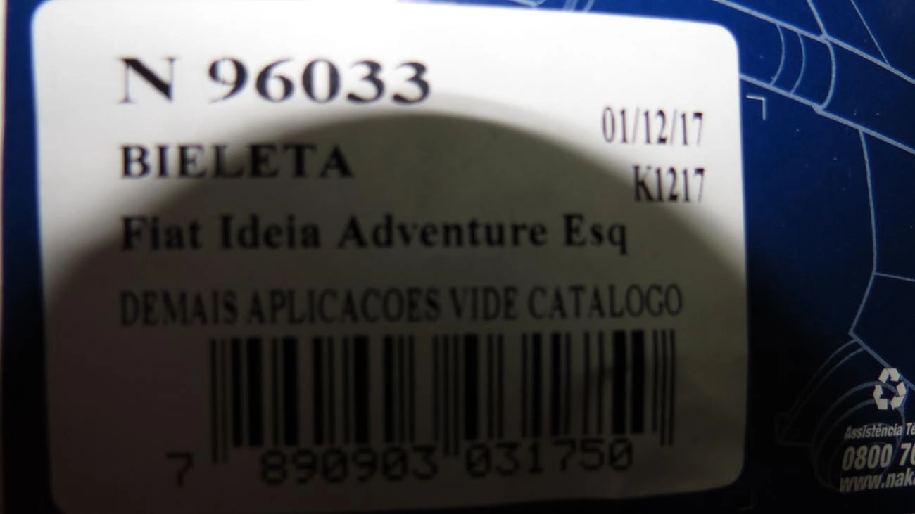 BIELETA DIANTEIRA ESQUERDA FIAT PALIO WEEKEND 03/20 - STRADA 05/19 - IDEA 06/17 - TODOS ADVENTURE