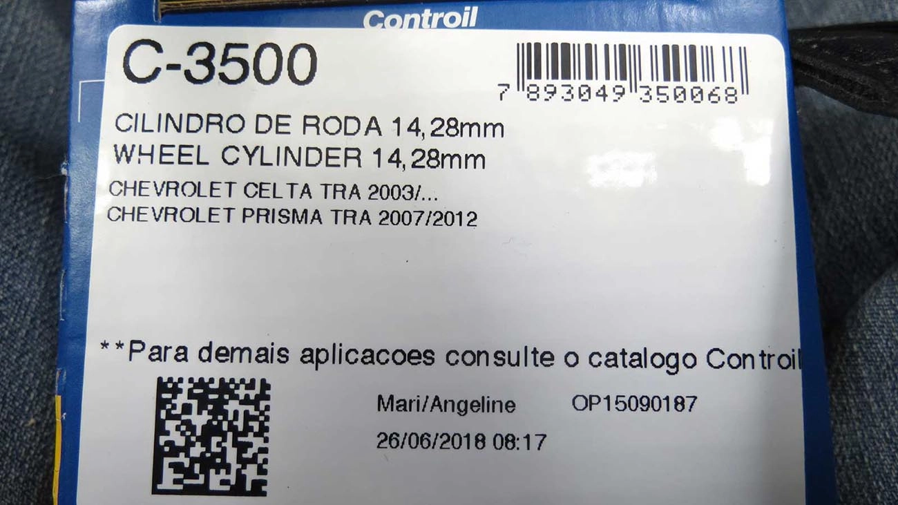 CILINDRO RODA FREIO TRASEIRO LADO DIREITO/ESQUERDO TRASEIRA GM CELTA 03/14 PRISMA 09/21 LD/LE