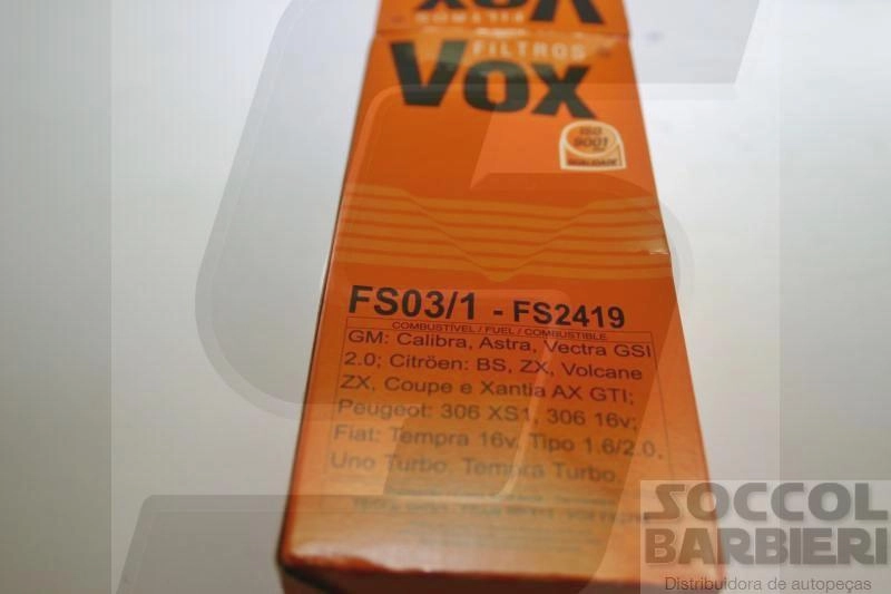 FILTRO COMBUSTIVEL FIAT TIPO/TEMPRA/UNO TURBO PEUGEOT 306/106 GM VECTRA/ASTRA 94/96 MONZA/KADE