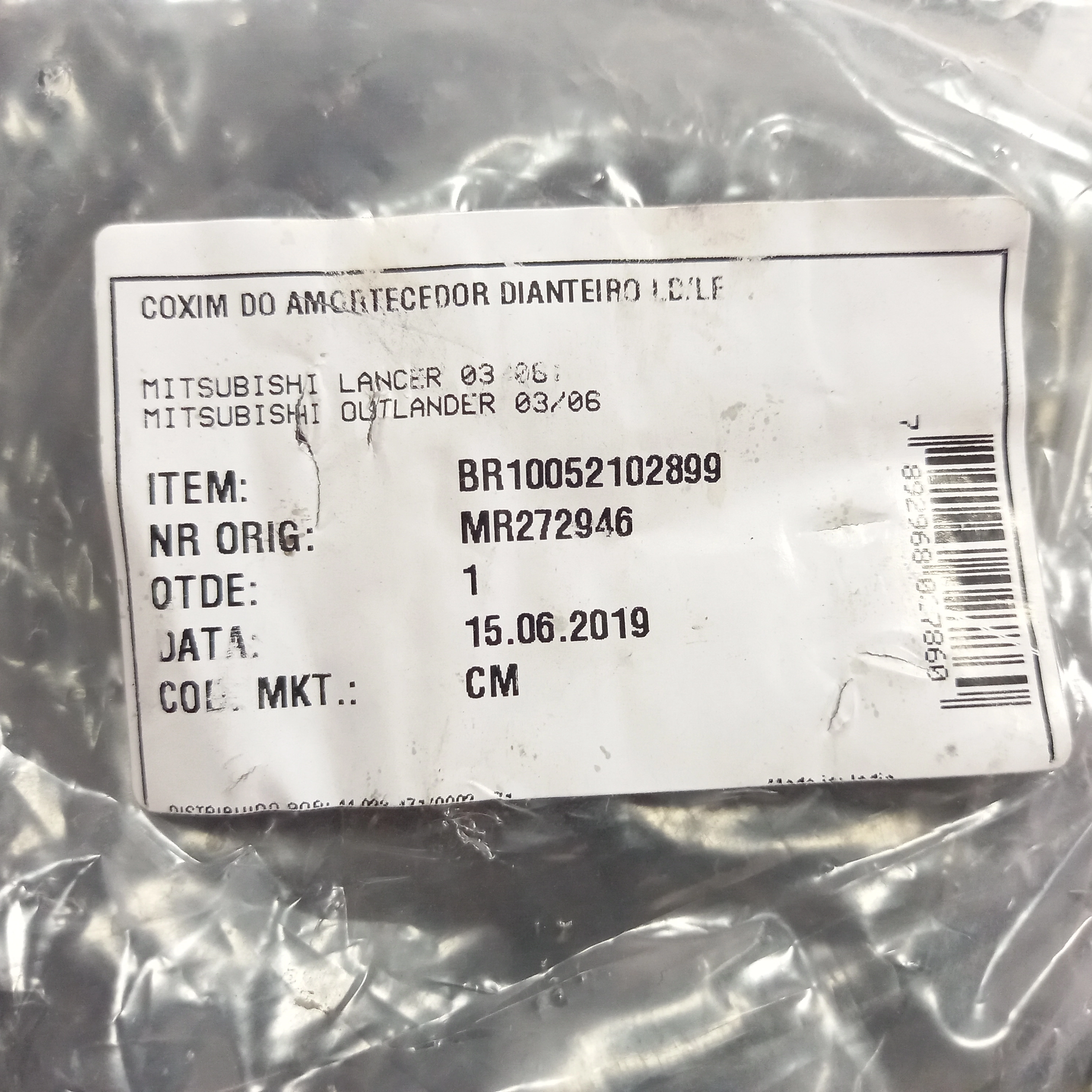 COXIM AMORTECEDOR DIANTEIRO MITSUBISHI LANCER/OUTLANDER 2003/2006 - LD/LE