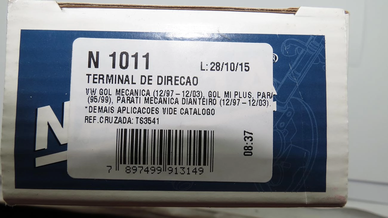 TERMINAL DIREÇÃO OLHAL ROSCA ESQUERDA VW GOL/PARATI 95/ SAVEIRO 97/ GERAÇÃO 2/G3