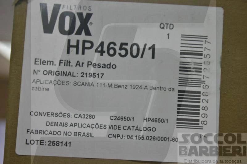 FILTRO AR MOTOR VW 13.210/14.210/16.210/22.210 CUMMINS