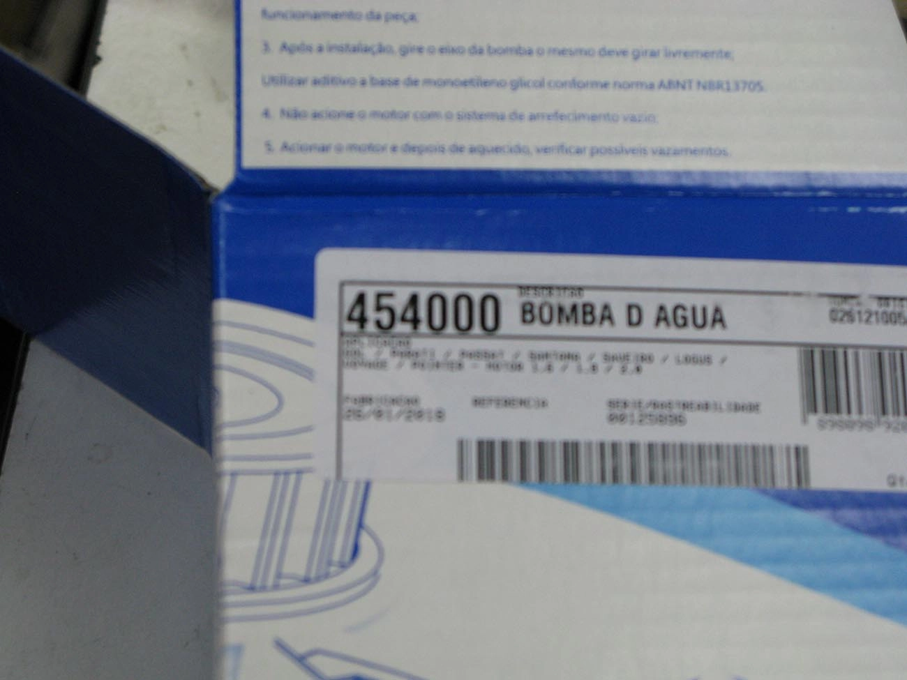 BOMBA AGUA VW GOL/VOYAGE/PARATI/SAVEIRO/PASSAT 1.5/1.6 AP 06.85/ - 1.8/2.0 - 84/96