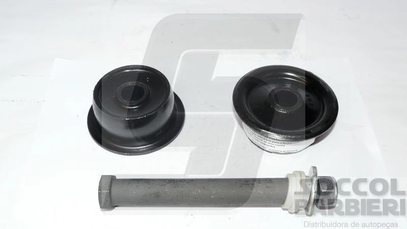KIT COXIM DA CABINE VW 12.170 A 35.300 - 2 COXINS+EIXO+TRAVA+BUCHA+PARAFUSOS - TRASEIRO
