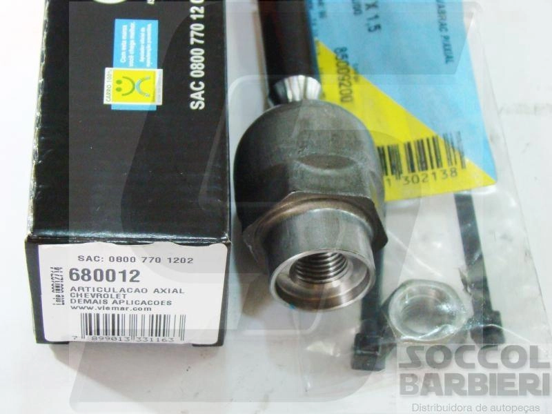 ARTICULAÇÃO/BARRA AXIAL M12X1,5 GM CORSA/PICK-UP 94/99 - ROSCA SETOR INTERNA - SAGINAW/DHB