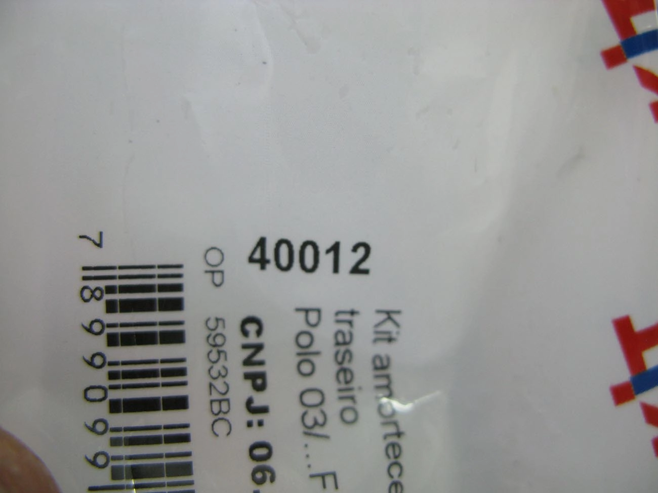 KIT AMORTECEDOR TRASEIRO BATENTE COIFA VW FOX 2003/ NOVO POLO 2002/