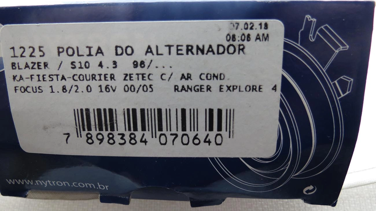POLIA ALTERNADOR FORD FIESTA/KA 99/ C/ACD - FOCUS/NOVO FOCUS - MONDEO 97/01 - 17X74X26MM 6 CANALETAS