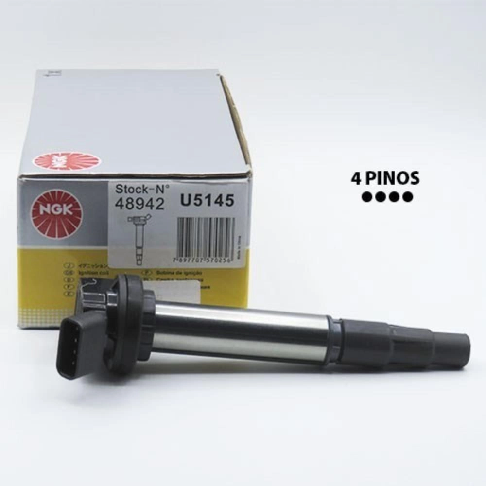 BOBINA DE IGNIÇÃO CANETA TOYOTA COROLLA 1.8 03.11/ - COROLLA 2.0 10/ - CONECTOR 4 PINOS