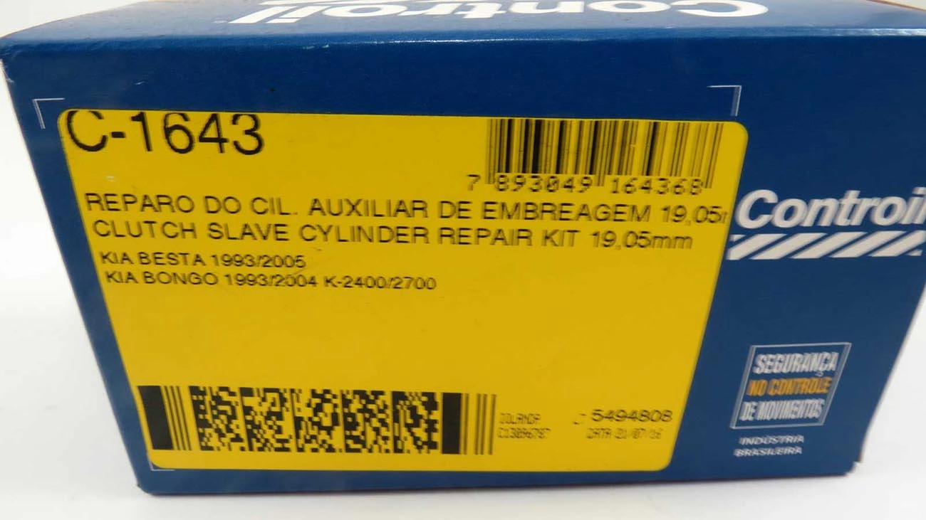 REPARO CILINDRO AUXILIAR EMBREAGEM KIA BESTA 93/ - BONGO 93/ - 3/4 - 19.05MM