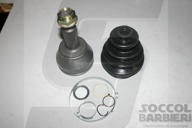 JUNTA HOMOCINÉTICA LADO RODA 22X25 DENTES/ESTRIAS TRAVA EXTERNA FORD ESCORT 1.6/1.8 ZETEC 97/ FIESTA 1.4/ 16V 22/25