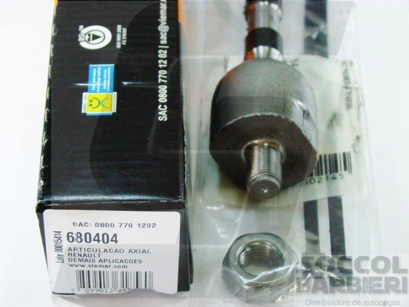 ARTICULAÇÃO/BARRA AXIAL DIREÇÃO RENAULT LOGAN/SANDERO 2007/2013 - MECANISMO EUROPEU