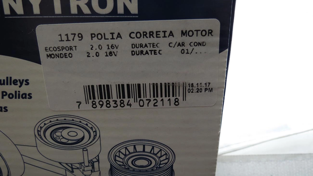 POLIA TENSOR CORREIA ALTERNADOR/TENSIONADOR AUXILIAR ACESSÓRIOS MOTOR MONDEO 2.0 16V 01/ ECOSPORT DURATEC C/ACD 76,2X31MM