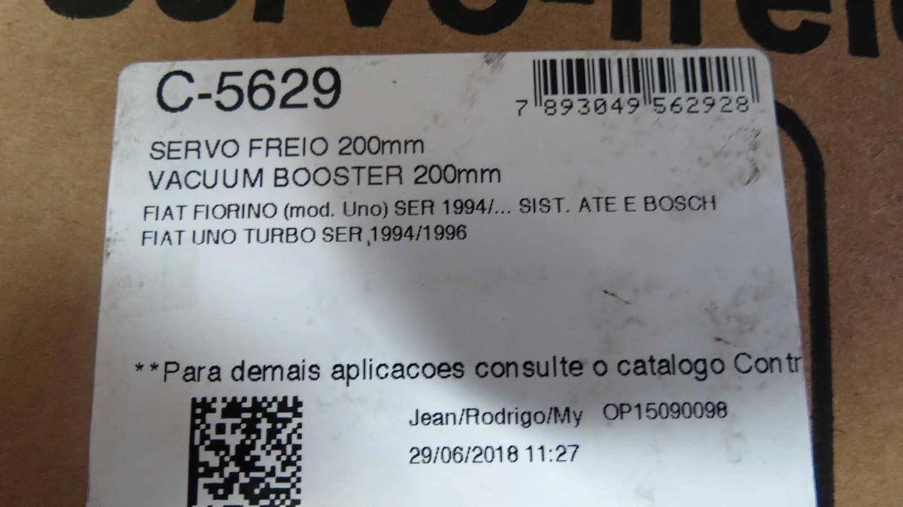 SERVO FREIO 200MM FIAT FIORINO 1994/2021 UNO TURBO 1.4 1994/1995