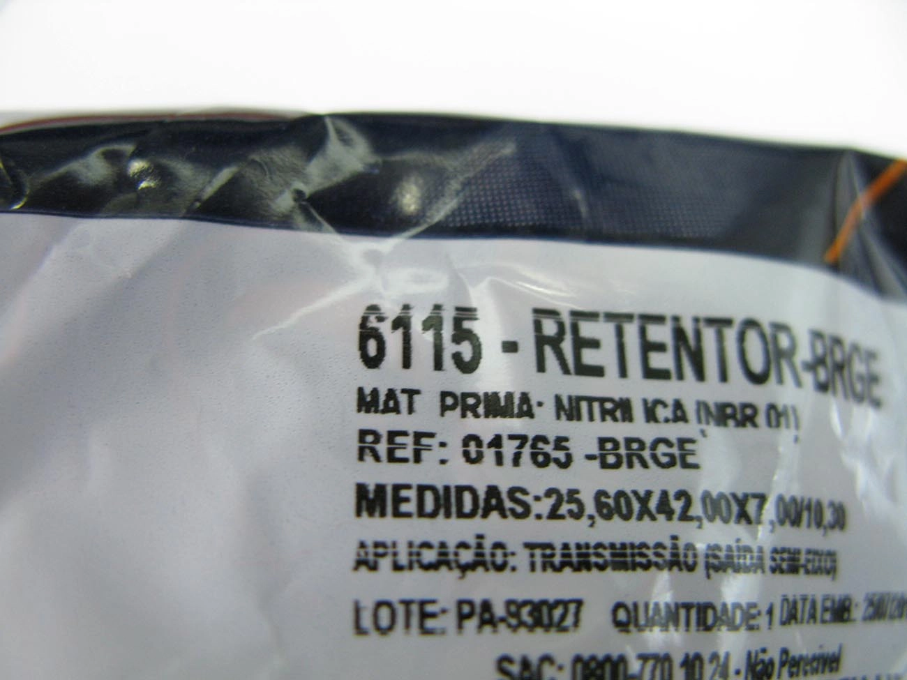 RETENTOR CÂMBIO LATERAL TRANSMISSÃO SAÍDA SEMI-EIXO 25,60X42X7X10,30MM PINHÃO/SAÍDA FORD CORCEL/BELINA/DEL REY/PAMPA