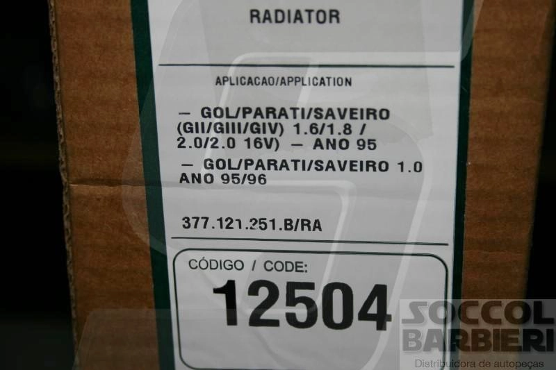 RADIADOR ÁGUA MOTOR CONSTRUÇÃO EXPANDIDO COM AR CONDICIONADO MANUAL VW GOL/PARATI 1.0 95/96 1.6/1.8/2.0 SAVEIRO 97/10