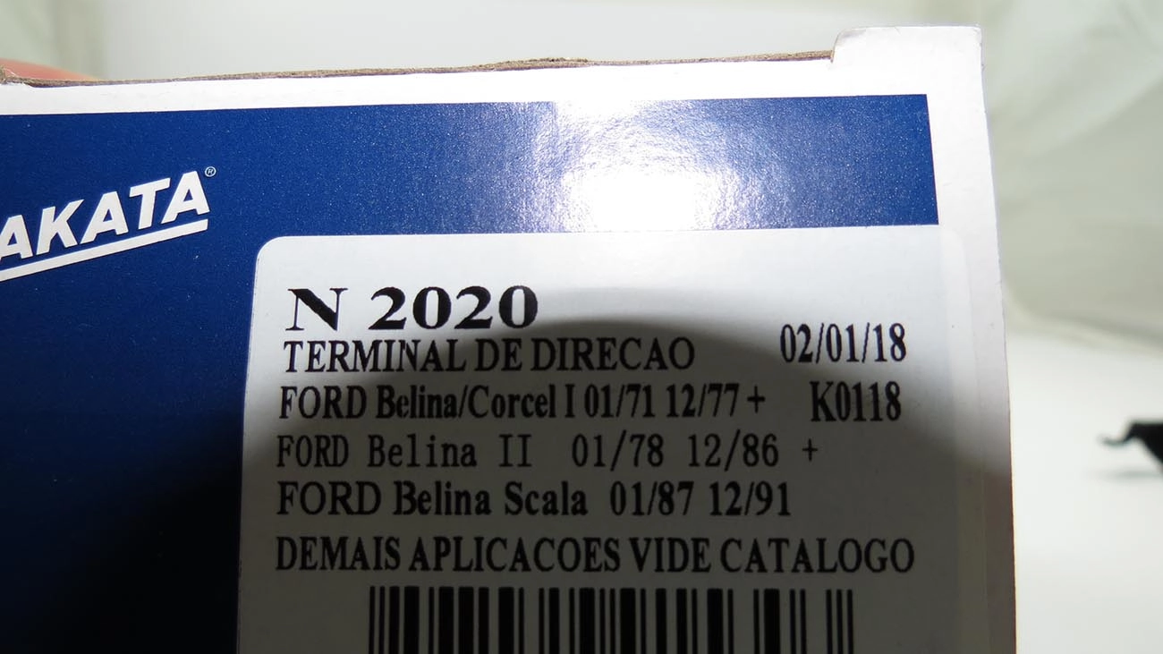 TERMINAL DIREÇÃO DIREITO/ESQUERDO FORD CORCEL/BELINA/DEL REY/PAMPA TODOS