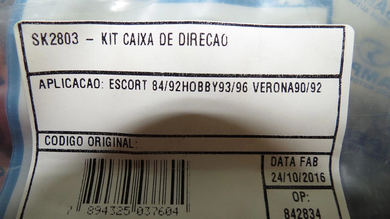 SANFONA DIRECAO FORD ESCORT/VERONA /92 HOBBY TODOS