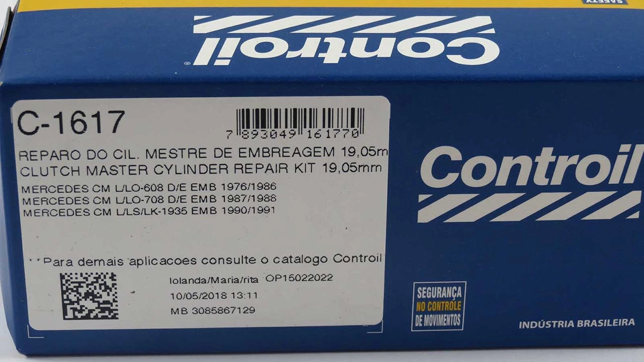 REPARO CILINDRO MESTRE EMBREAGEM 19.05MM MB 608/708/1935 3/4