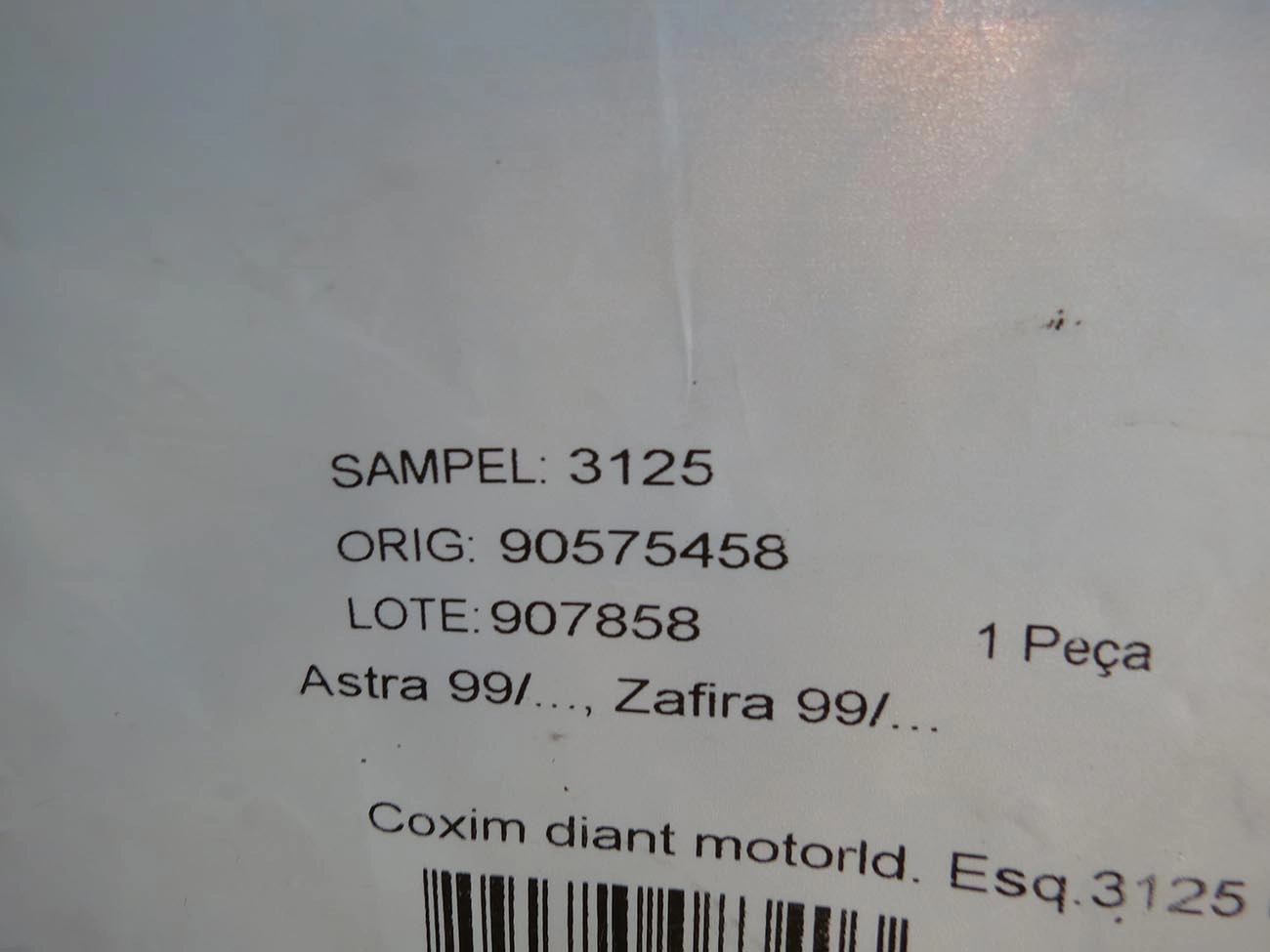 COXIM HIDRÁULICO MOTOR ESQUERDO SEM SUPORTE GM ASTRA 99/11 - ZAFIRA 01/12 2.0 16V - VECTRA/GT 06/011