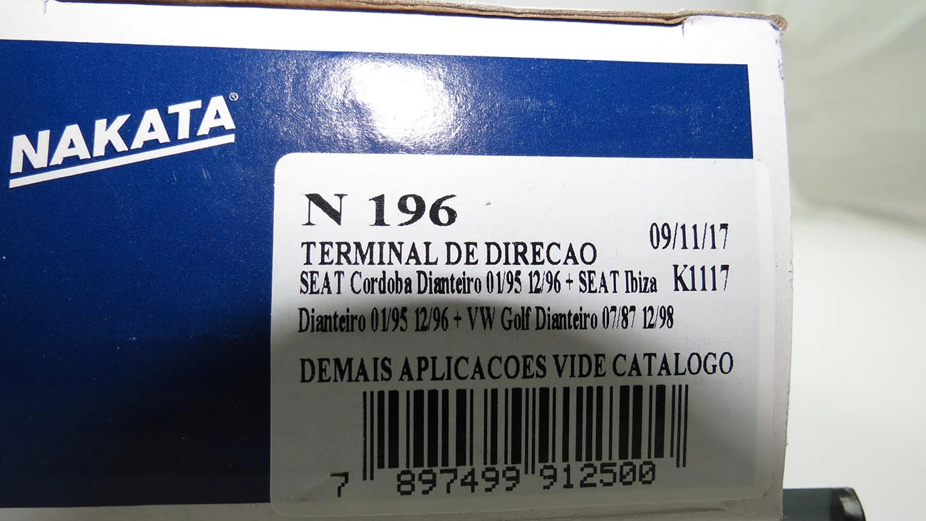 TERMINAL DIREÇÃO ESQUERDO VW GOLF 94/98 PASSAT/VARIANT 2.0 91/96 POLO CLASSIC 97/ CHERY CELER