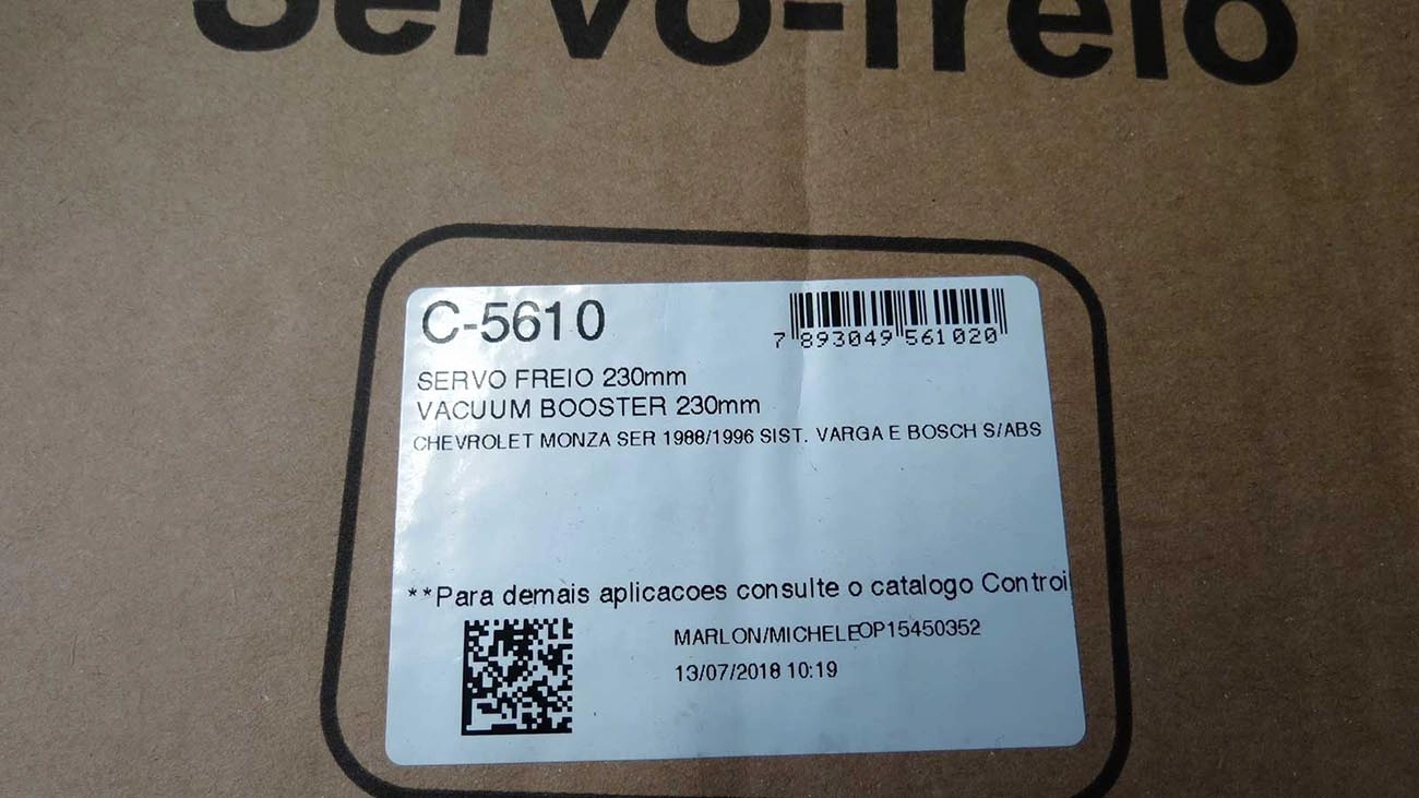 SERVO FREIO 230MM GM MONZA 88/96 TODOS