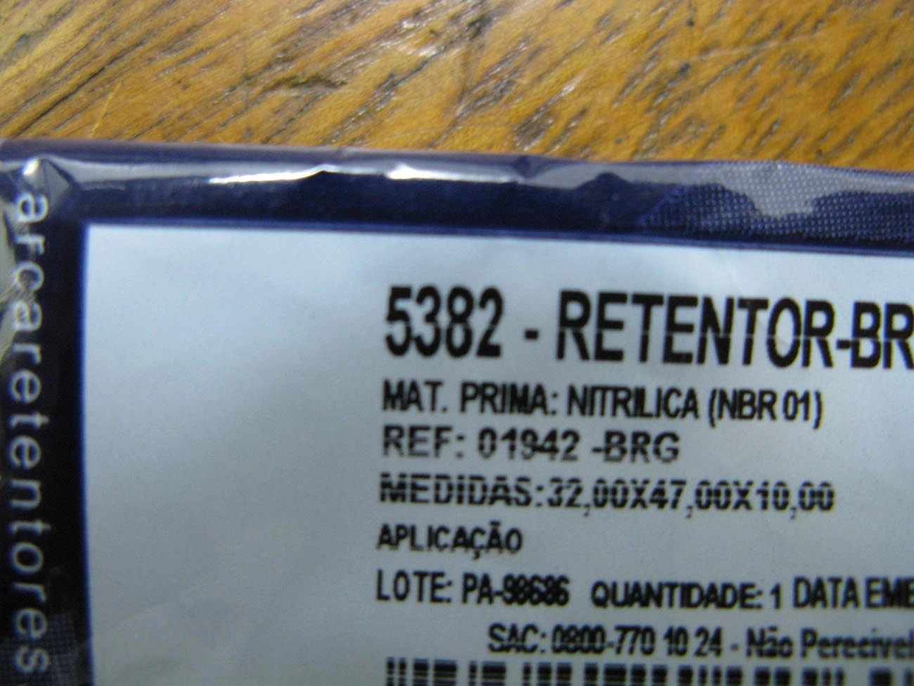RETENTOR EIXO COMANDO VÁLVULAS MOTOR AP 32,00X47,00X10,00MM DIANTEIRO/COMANDO VW GOL/PARATI/SAVEIRO/SANTANA/QUANTUM 8V 32X47X10MM
