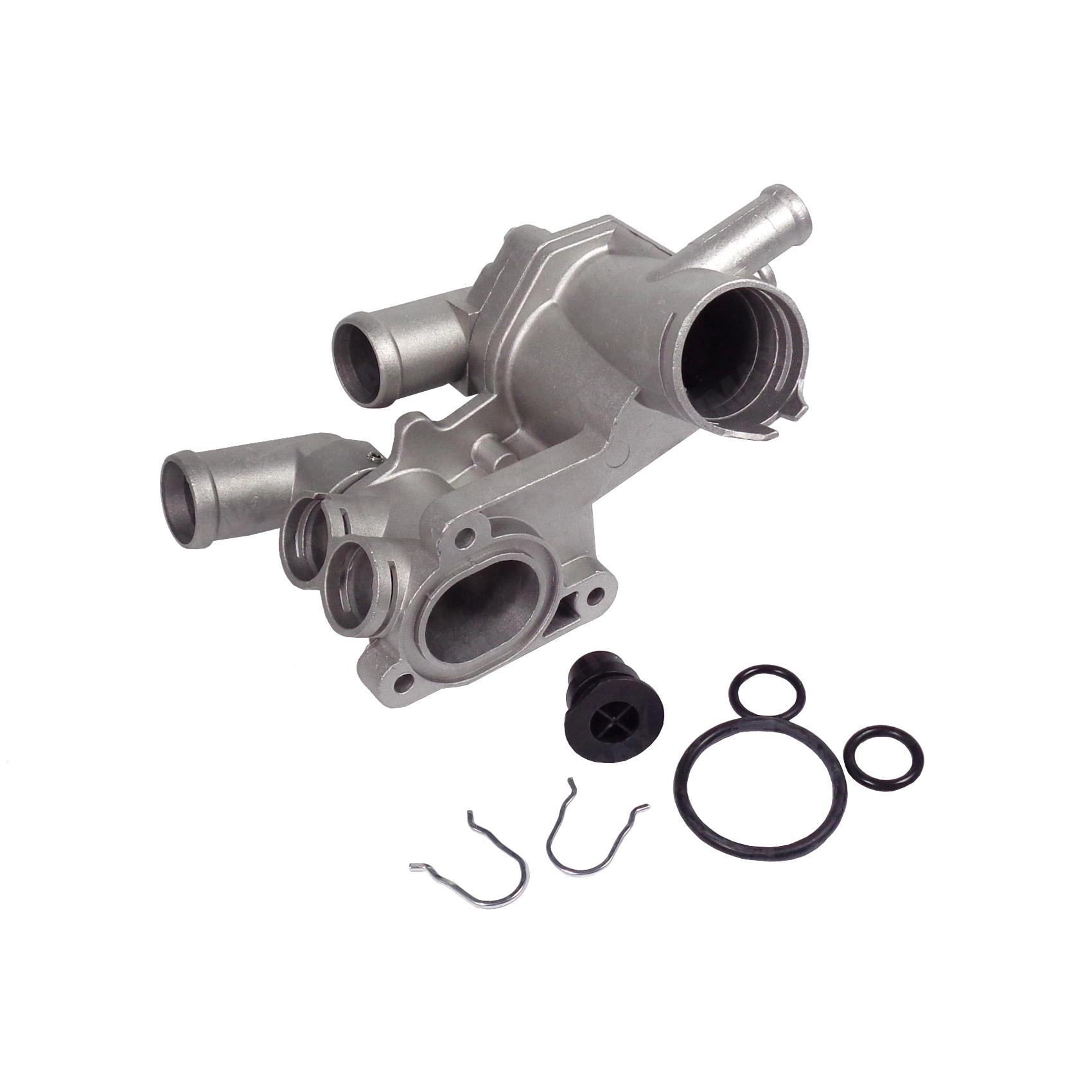KIT CARCACA COM VALVULA TERMOSTÁTICA/TUBO ALUMÍNIO VW GOL POWER 02/ - FOX/POLO/GOLF 02/ - NOVO GOL/