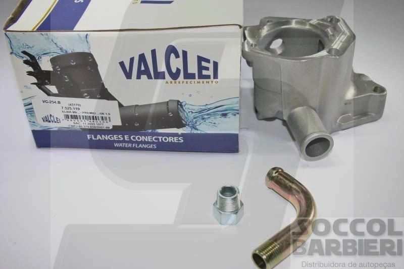 CARCAÇA VÁLVULA TERMOSTÁTICA ALUMÍNIO FIAT UNO/PREMIO/ELBA/FIORINO 84/ - 1 SAÍDA COM AR