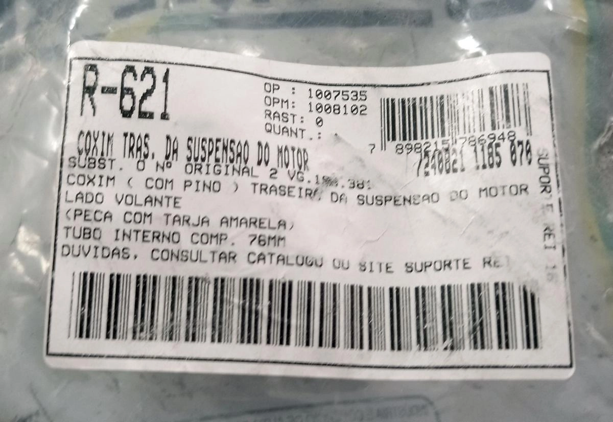 COXIM DO MOTOR VW 12.170/13.180/15.190/26.300/40.300 - CUMMINS 2000