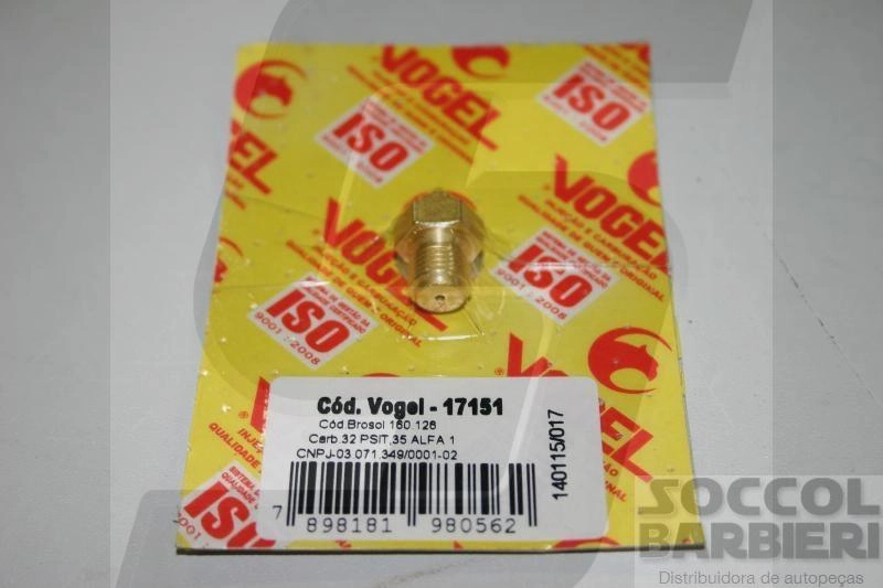 AGULHA CARBURADOR BROSOL 35 ALFA GM MONZA/FIAT 147/UNO/VW FUSCA/GOL/KOMBI SIMPLES 160